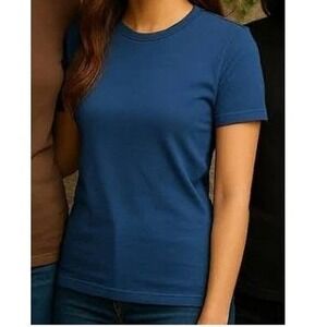 Zenana Navy Blue Plus Size Premium T-Shirt Top Soft Stretch Material‎ -2x